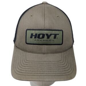 Hoyt Archery Snapback Trucker Hat Green One Size Adjustable Mesh Back 6 Panel